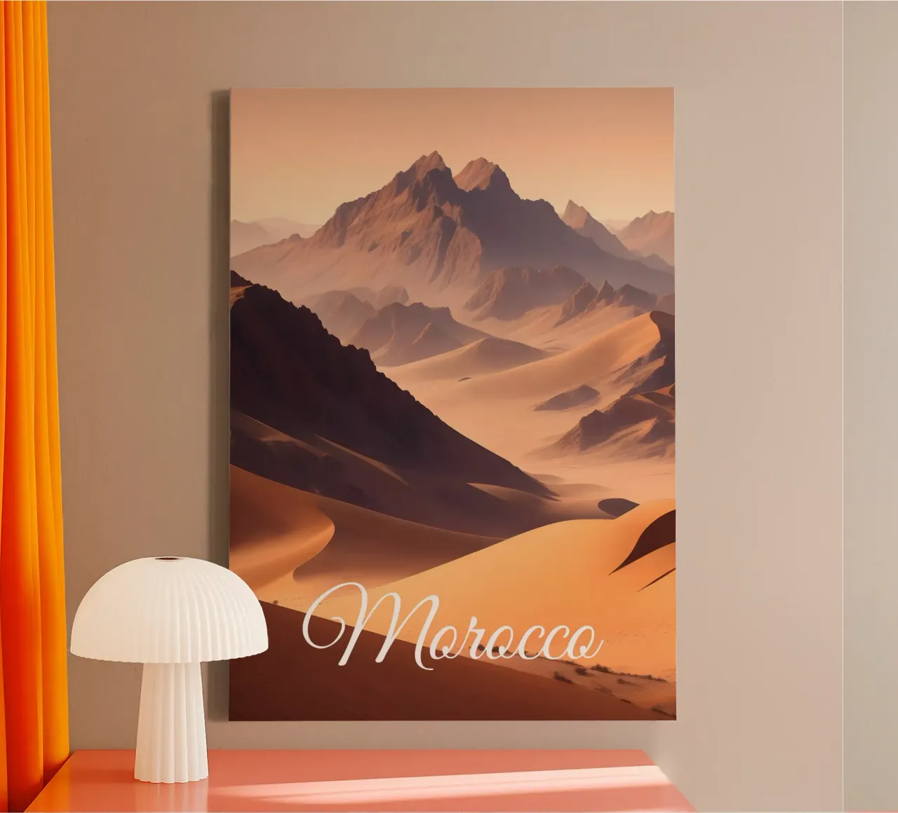 Morocco Desert Scene tela con Cornice a cassetta da Charnwood Prints