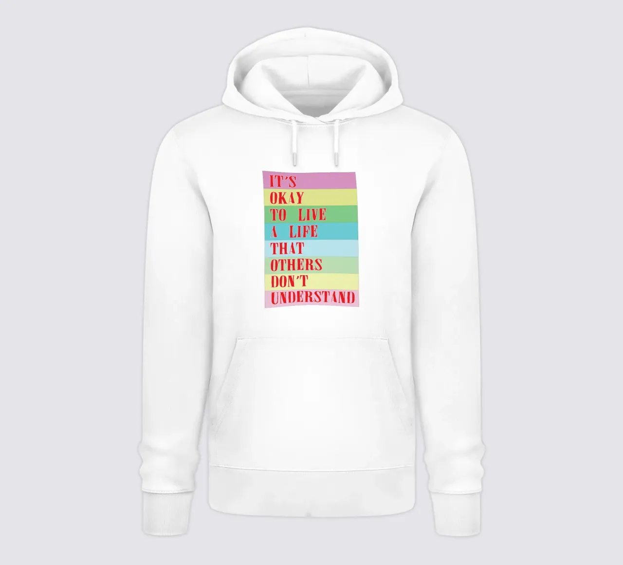 va bene vivere una vita felpa con cappuccio da bougenfille