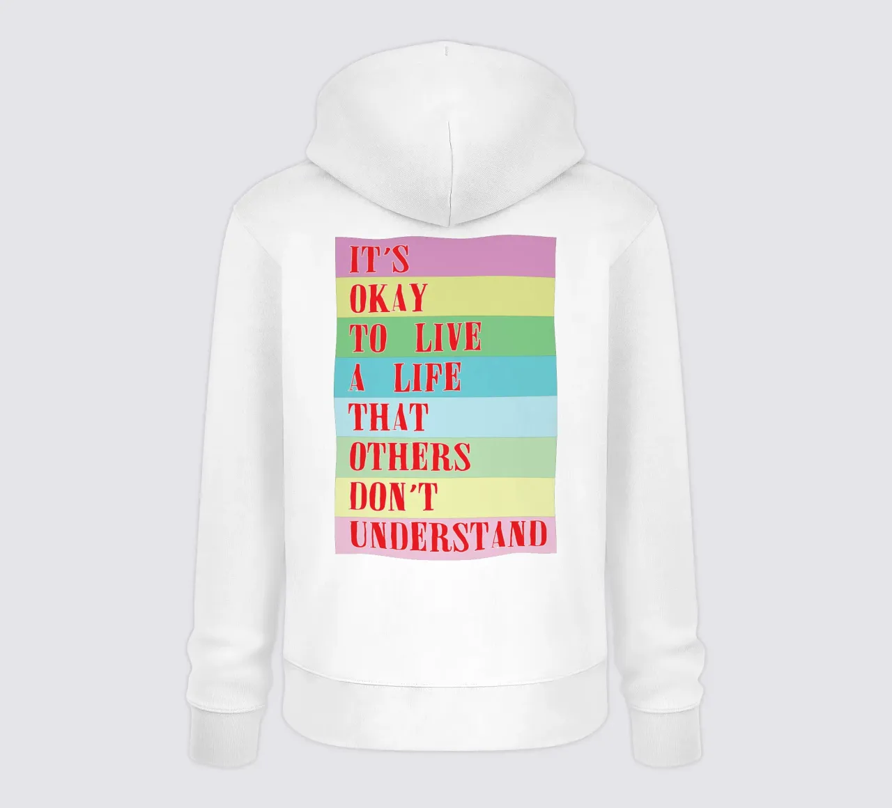 va bene vivere una vita felpa con cappuccio da bougenfille