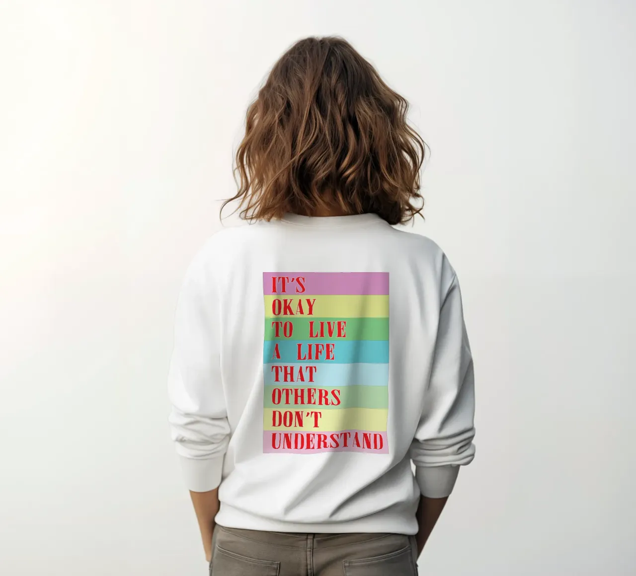 het is goed om een leven te leiden sweatshirt van bougenfille