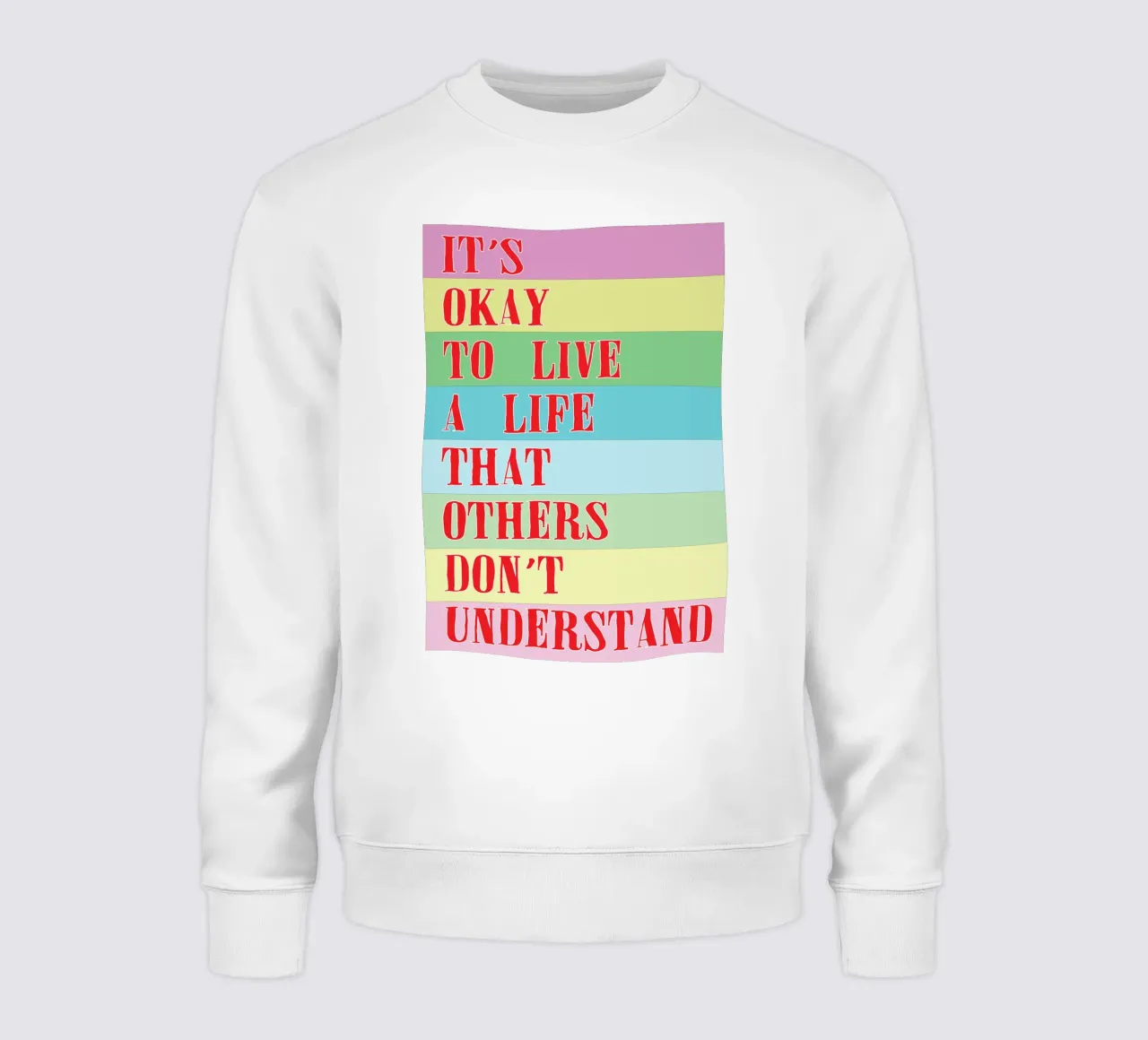 het is goed om een leven te leiden sweatshirt van bougenfille