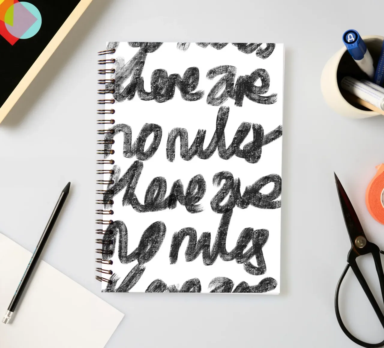 There Are No Rules spiral notebook by Studio B