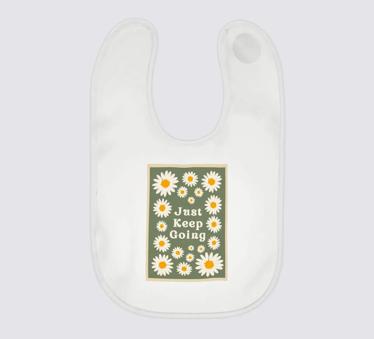 just keep going Babylätzchen von The Poster Wordshop