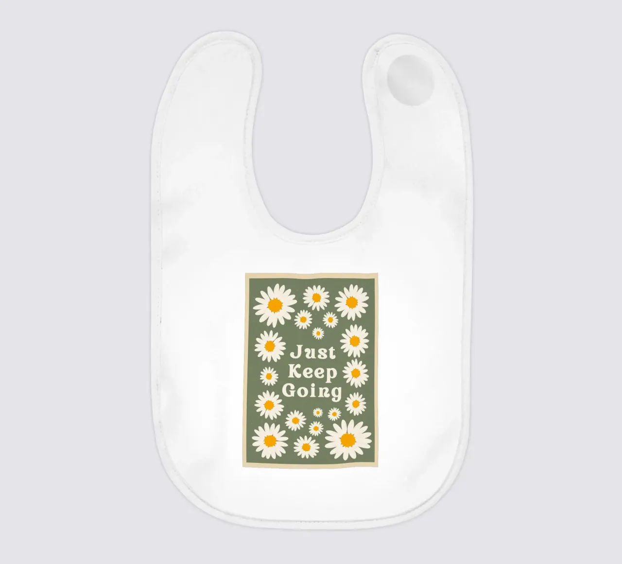 just keep going Babylätzchen von The Poster Wordshop