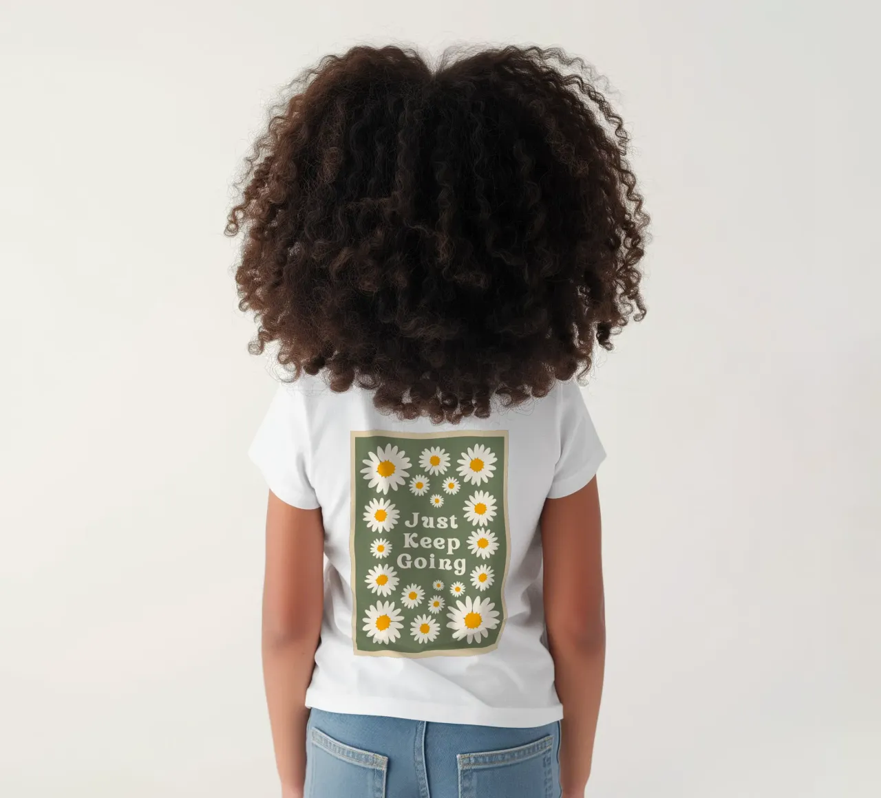 just keep going t-shirt bambini da The Poster Wordshop