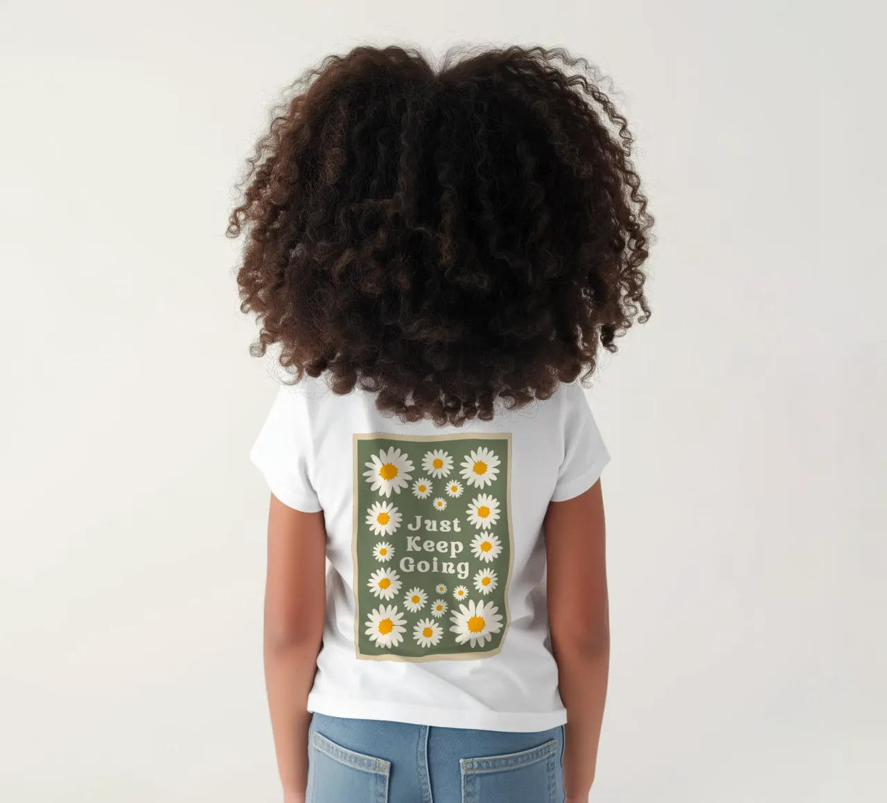 just keep going t-shirt bambini da The Poster Wordshop