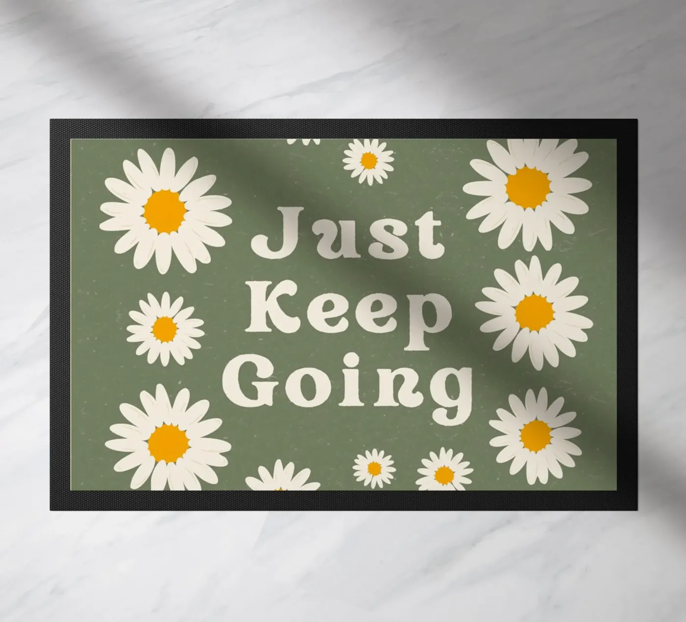 just keep going deurmat van The Poster Wordshop