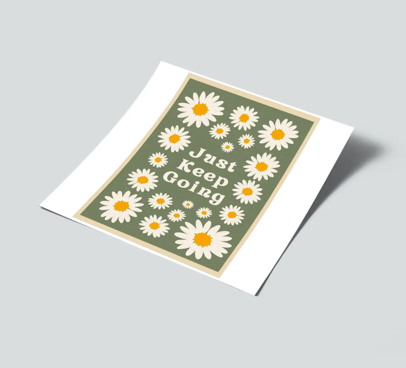 just keep going sticker sheet by The Poster Wordshop