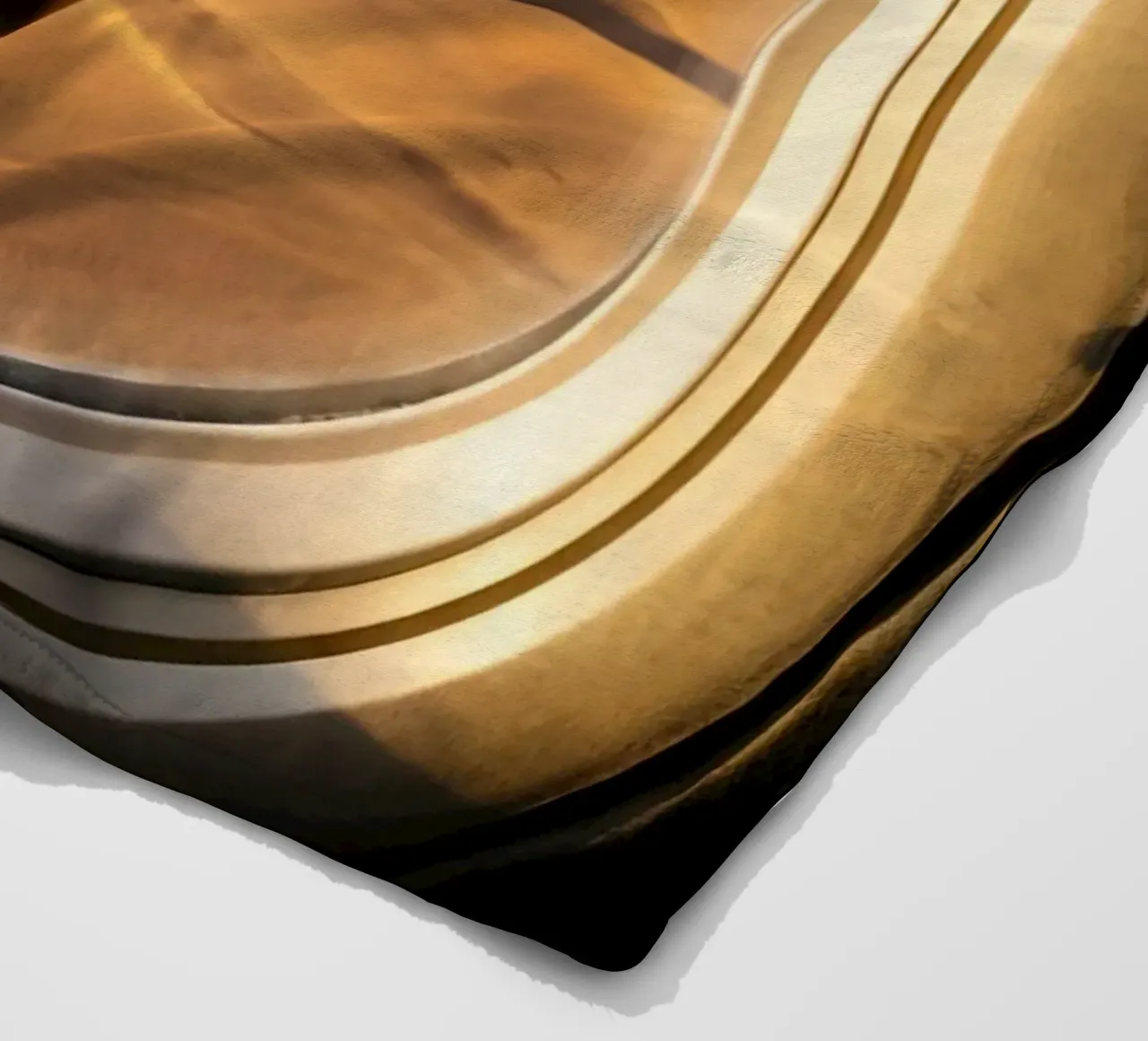 Moonlit Desert View from Airplane Window Art fleece blanket by Dreamspace Visuals