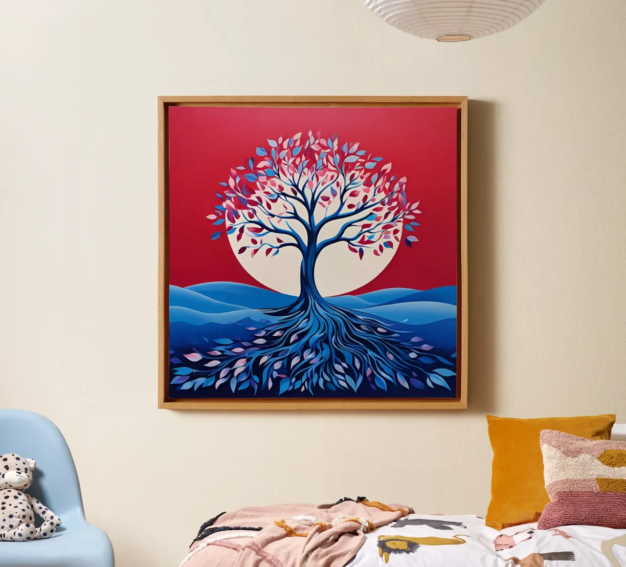 Rooted Resilience canvas with Floater frame by Artistic-shop