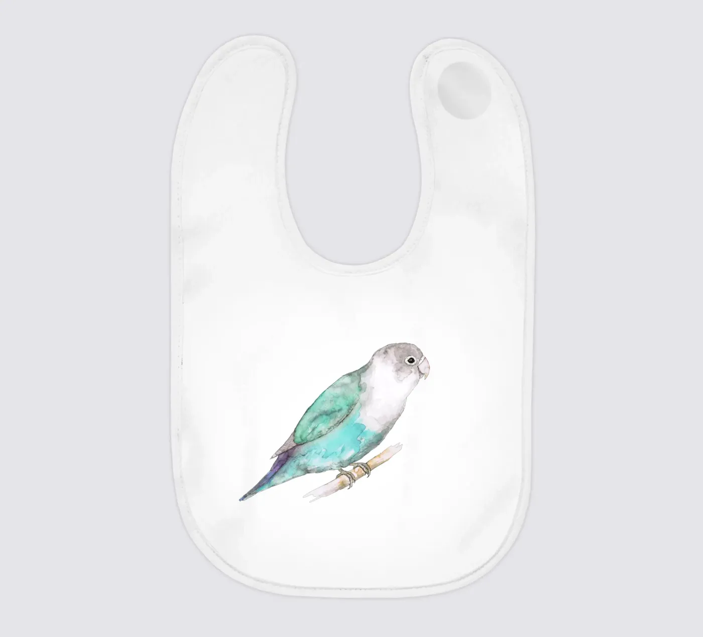 Pale blue lovebird Babylätzchen von BwiseLizzy