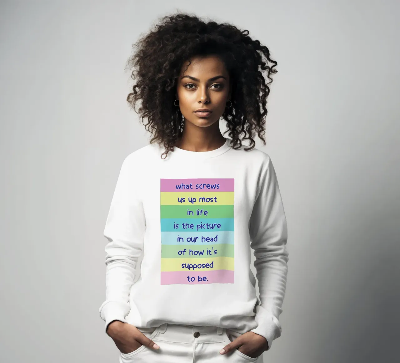 wat ons het meest verpest in het leven sweatshirt van bougenfille