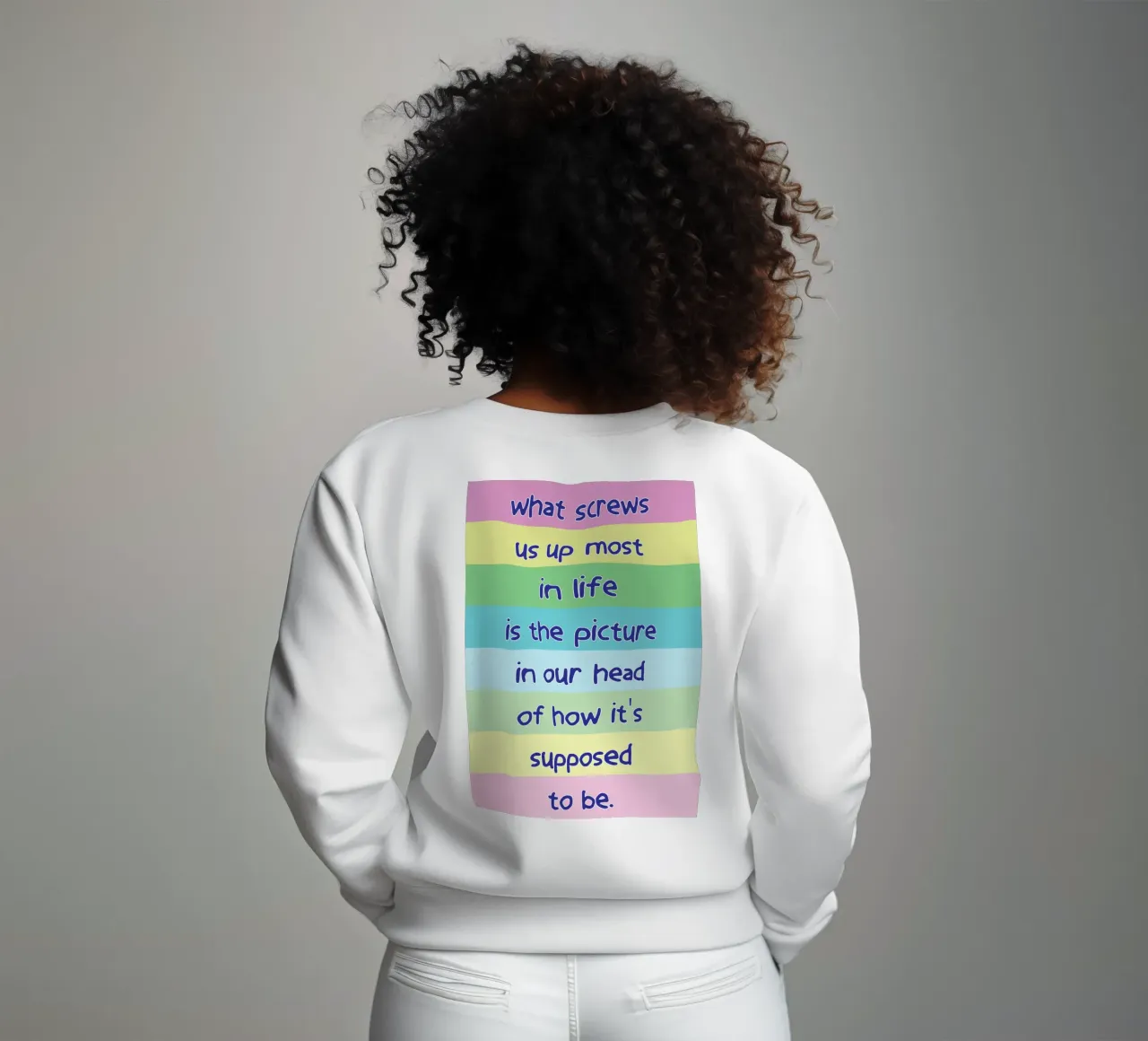 wat ons het meest verpest in het leven sweatshirt van bougenfille