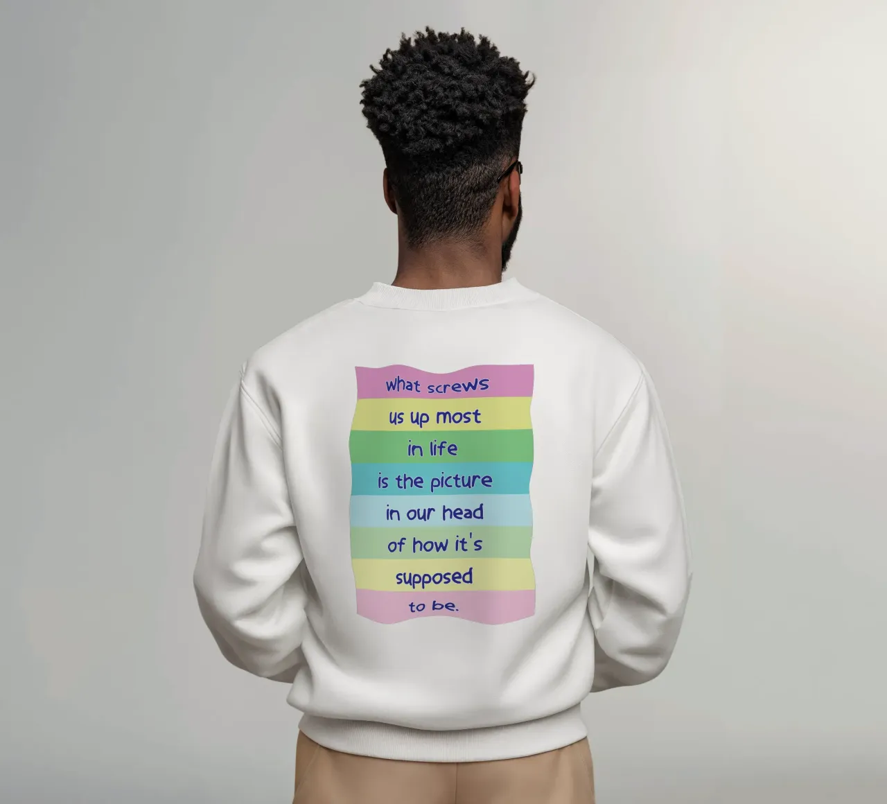 wat ons het meest verpest in het leven sweatshirt van bougenfille