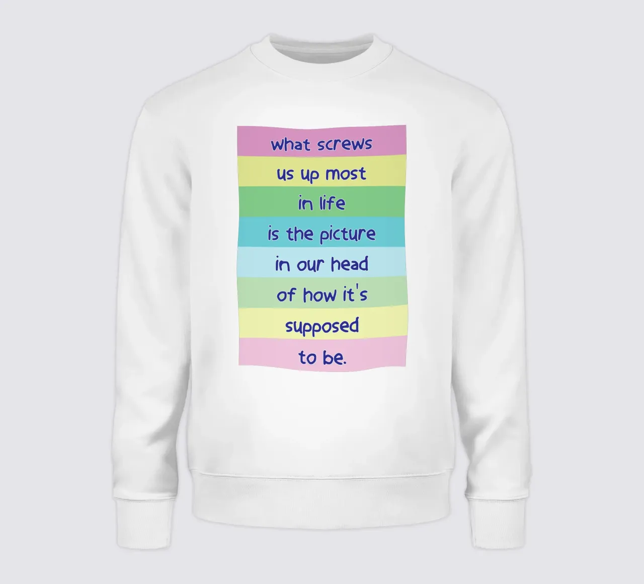 wat ons het meest verpest in het leven sweatshirt van bougenfille