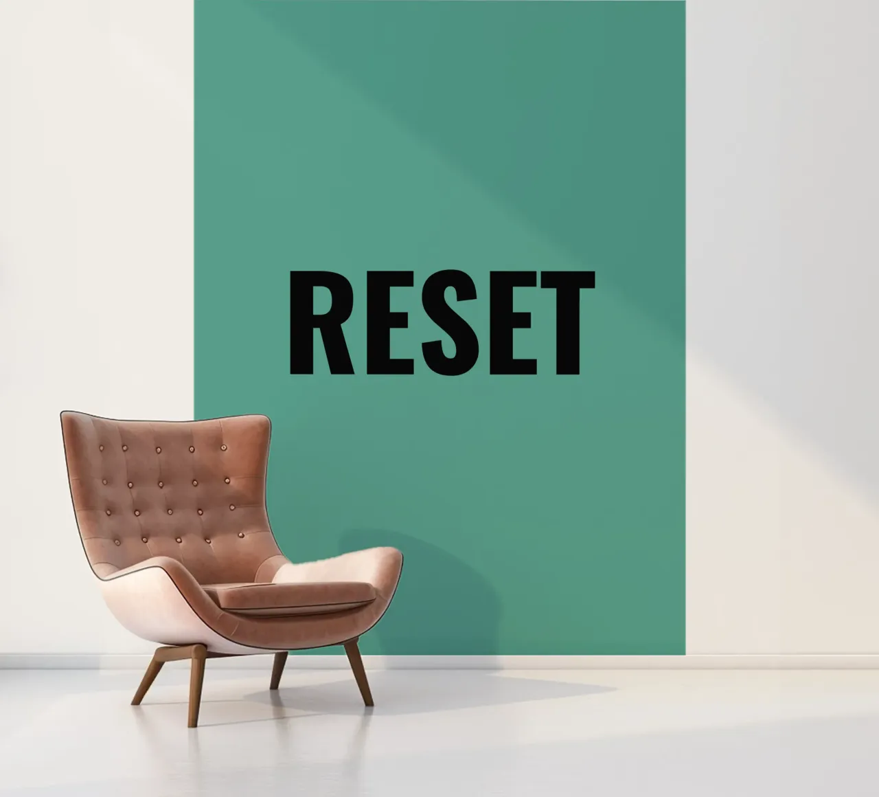 RESET fotobehang van Simple