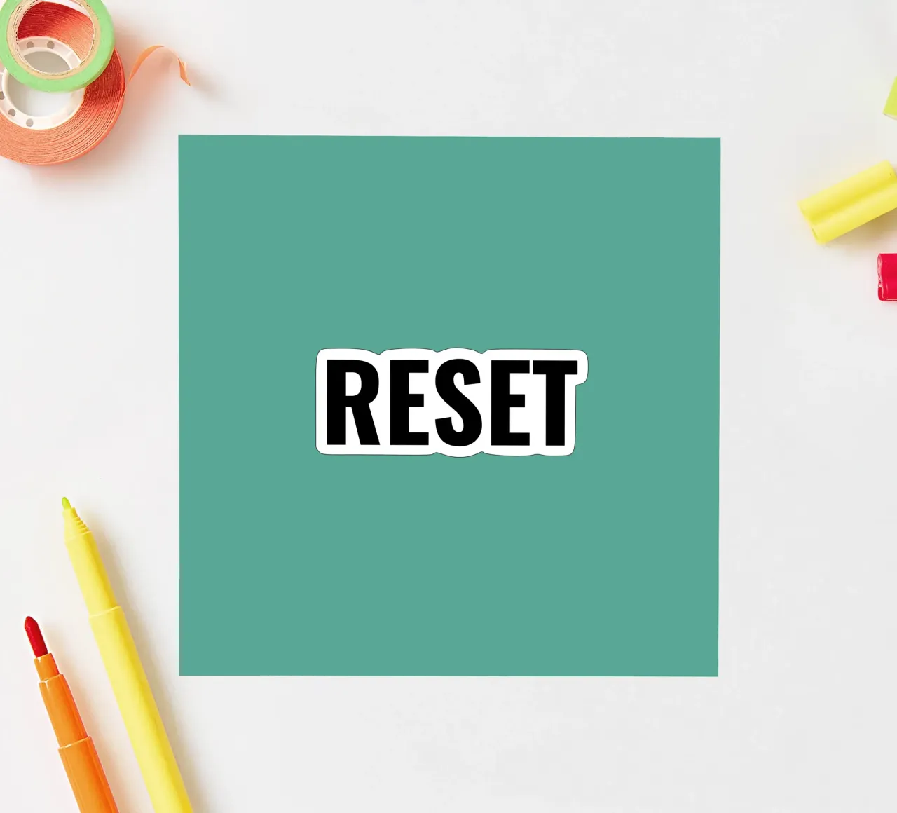 RESET sticker van Simple