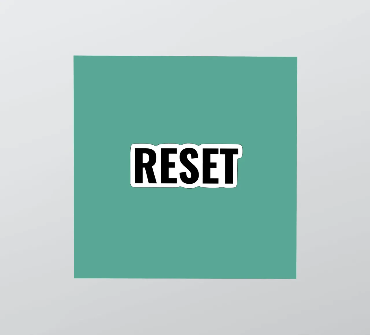 RESET sticker van Simple