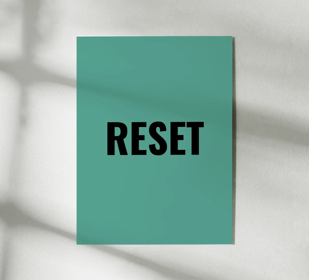 RESET plexiglas de Simple