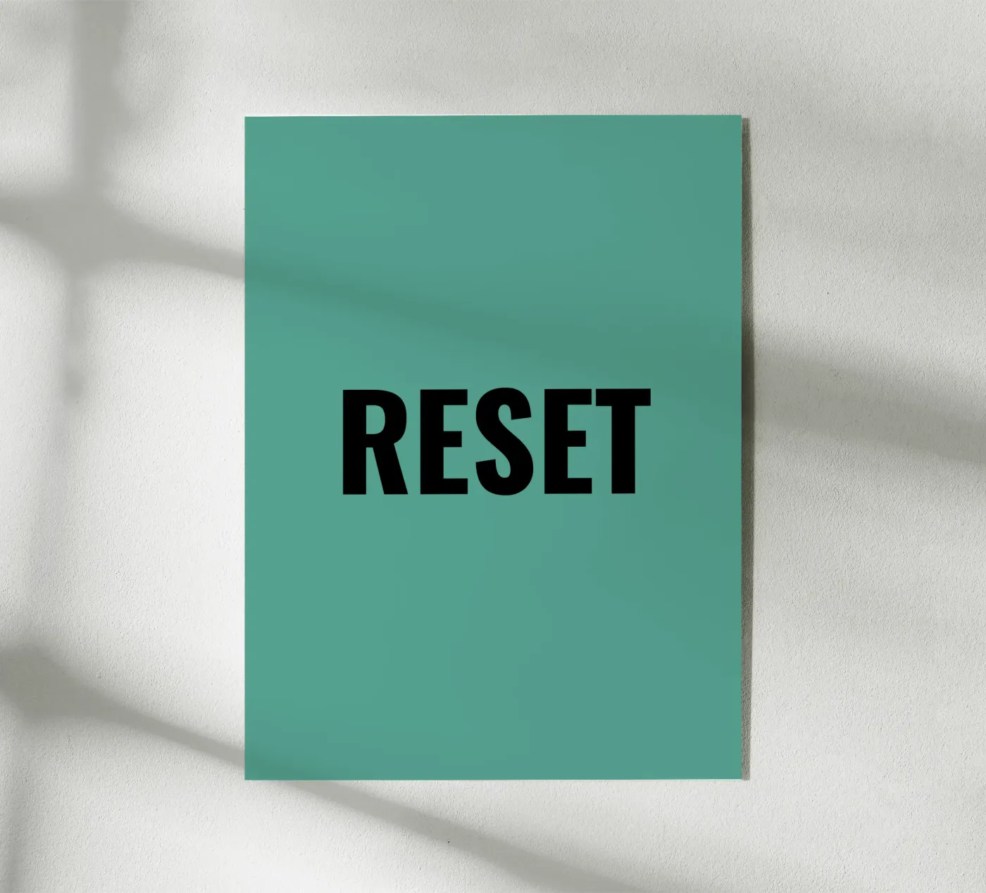 RESET plexiglas de Simple