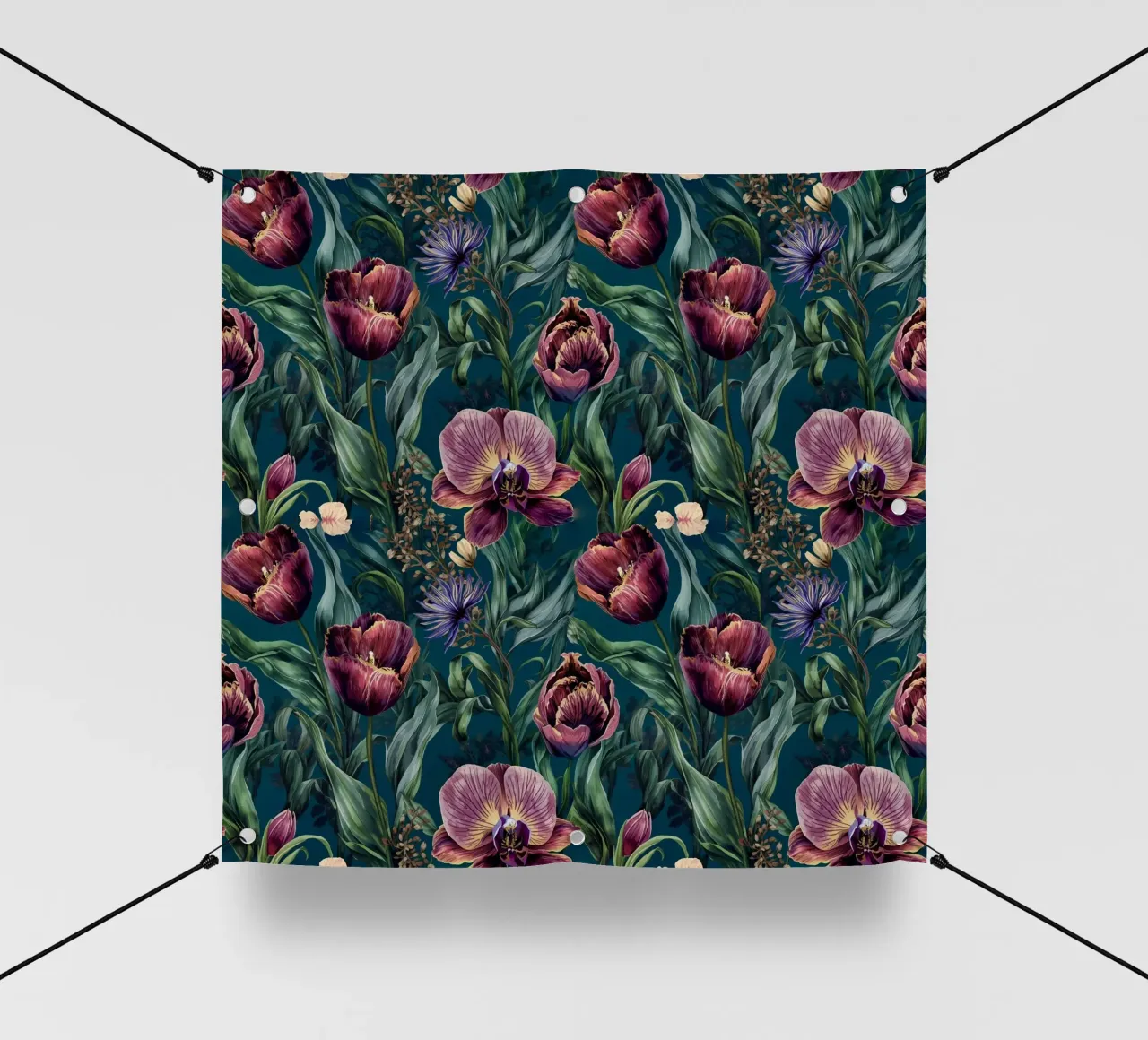 Dark Moody Floral Pattern telo in pvc da AzStore11