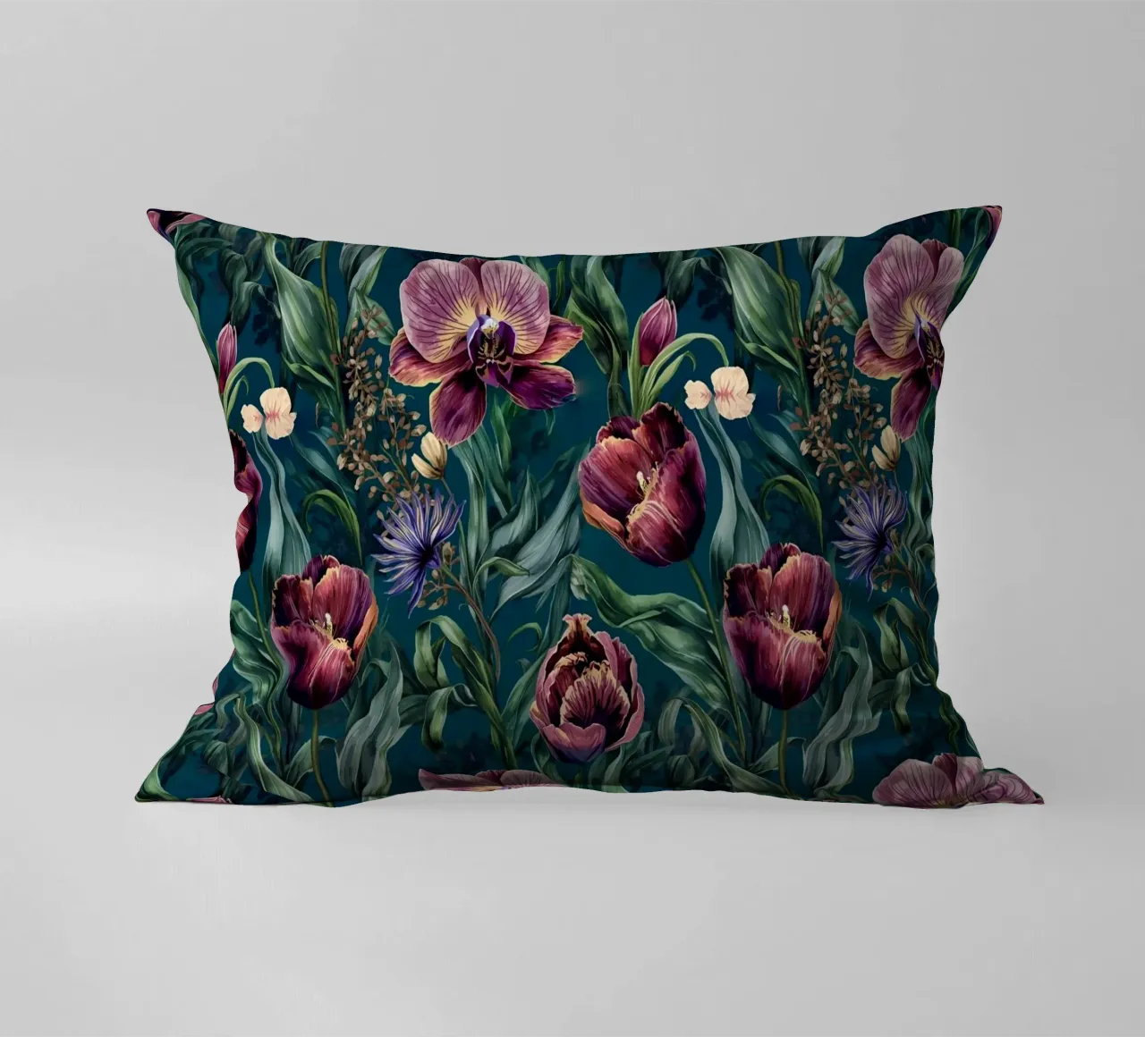 Dark Moody Floral Pattern cuscino da AzStore11