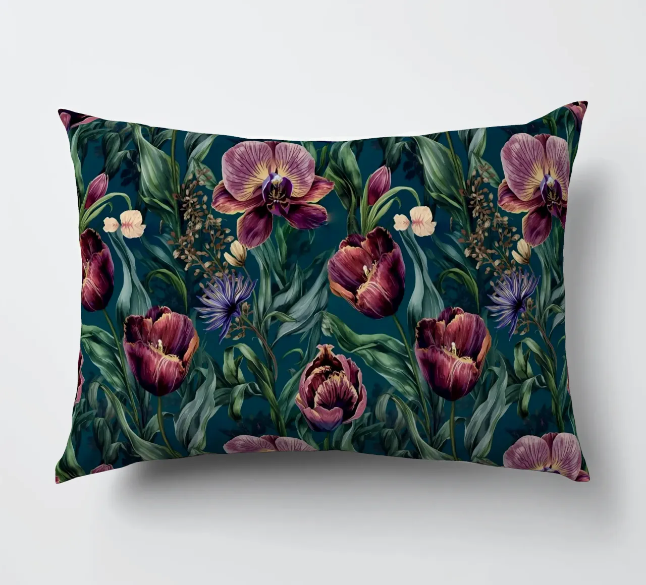 Dark Moody Floral Pattern cuscino da AzStore11