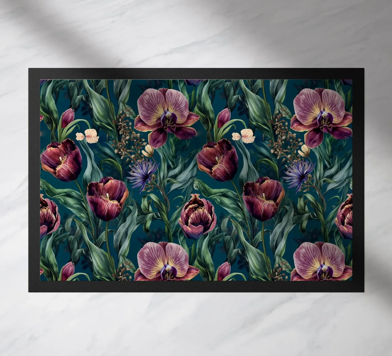 Dark Moody Floral Pattern zerbino da AzStore11
