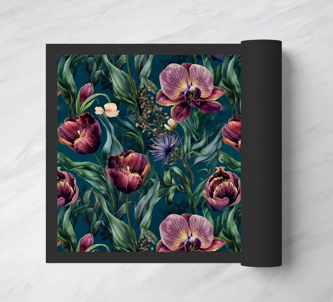 Dark Moody Floral Pattern zerbino da AzStore11
