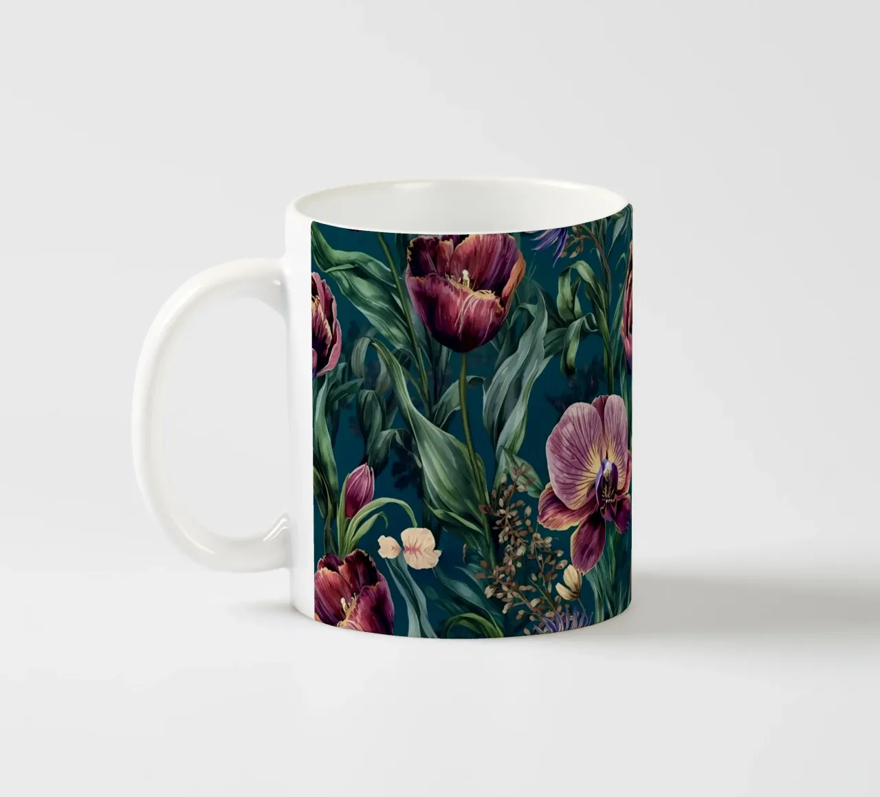Dark Moody Floral Pattern tazza in ceramica da AzStore11