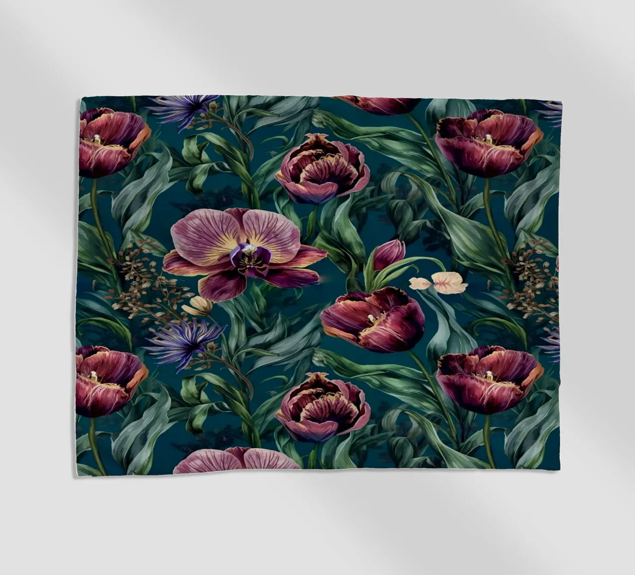 Dark Moody Floral Pattern telo mare da AzStore11