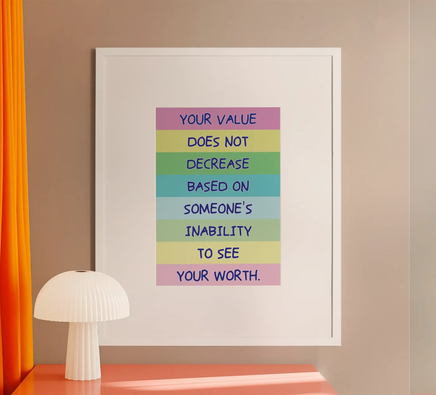 your value does not decrease poster with aluminum frame by bougenfille