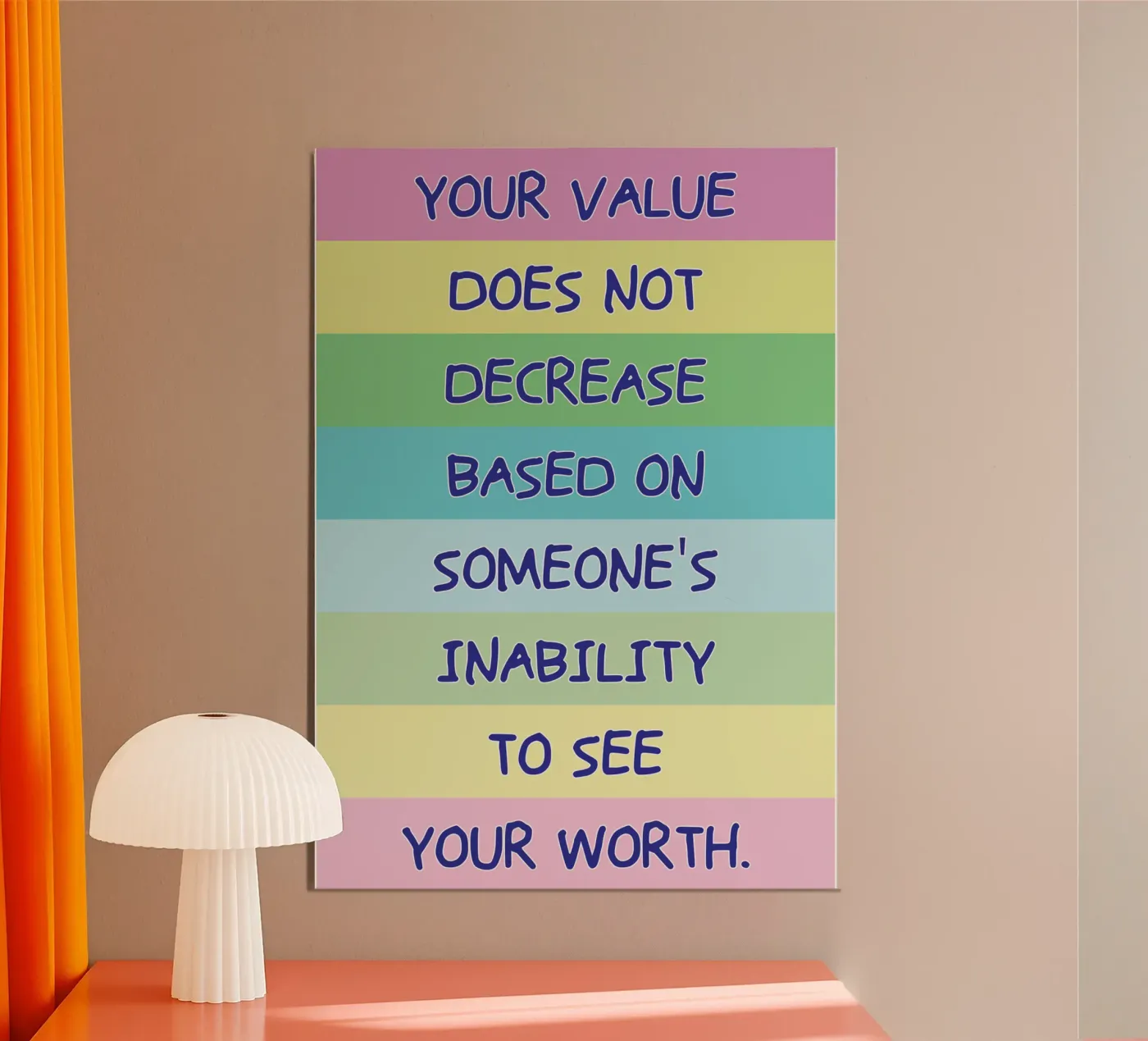 your value does not decrease poster with aluminum frame by bougenfille