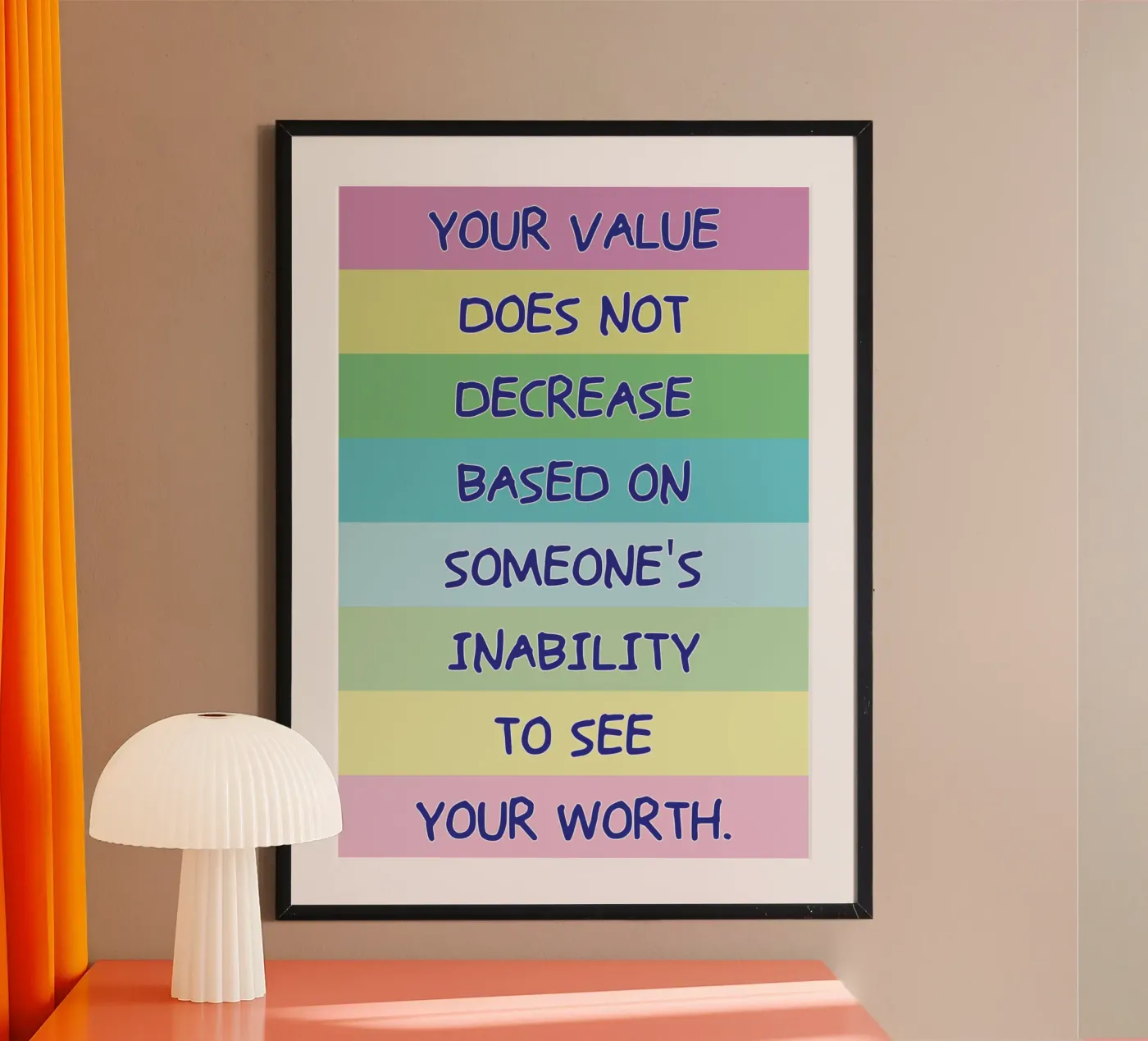 your value does not decrease poster with aluminum frame by bougenfille