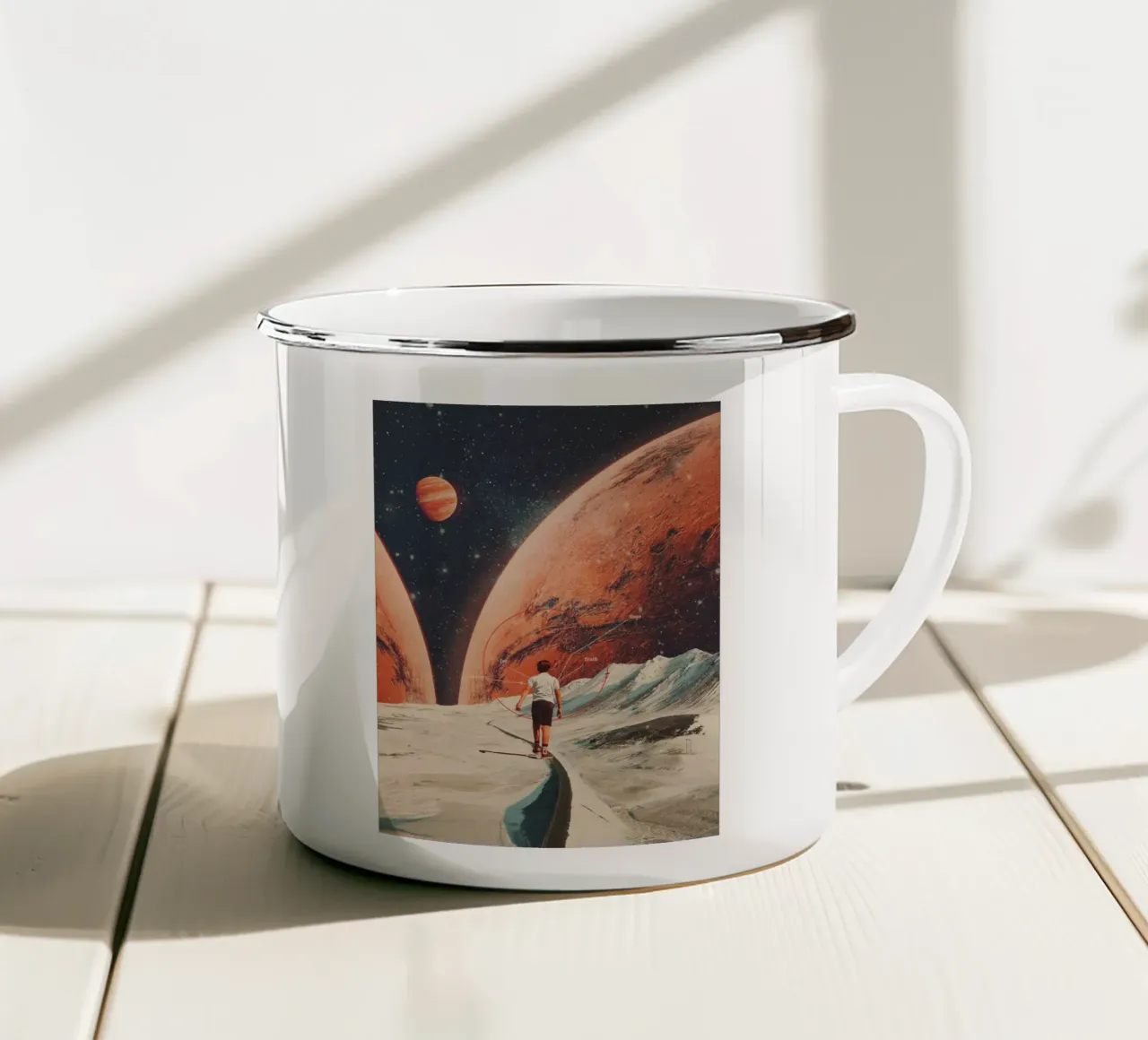 Don't Forget your Path emaille mok van Frank Moth