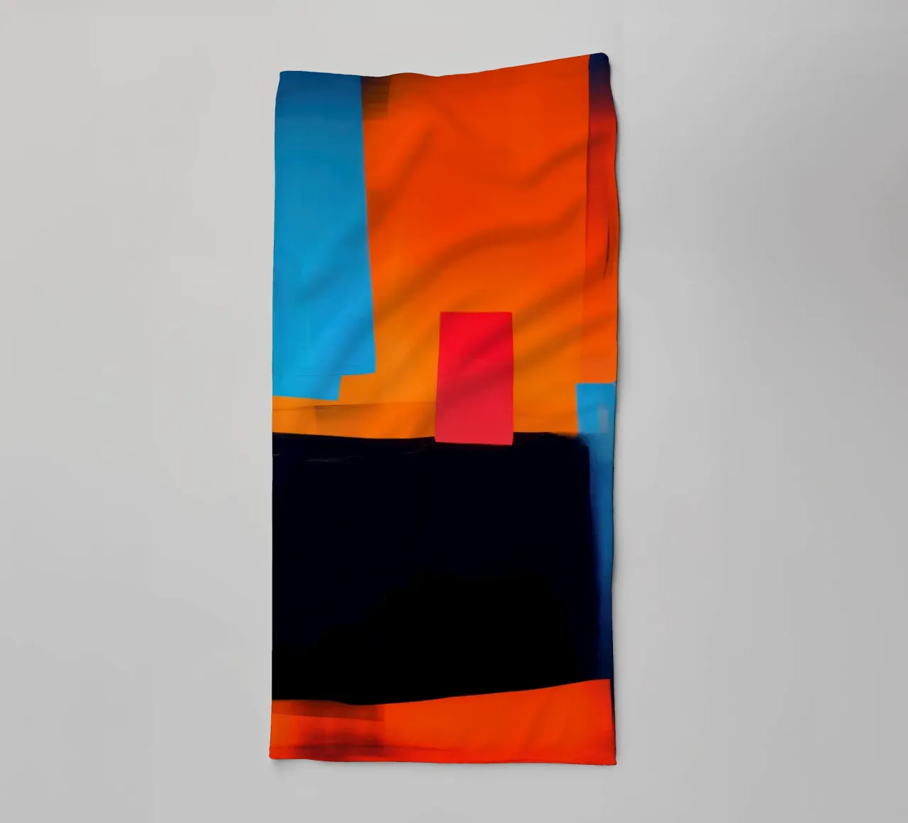 The Red Square | Abstract Canvas Painting towel by Autofocus