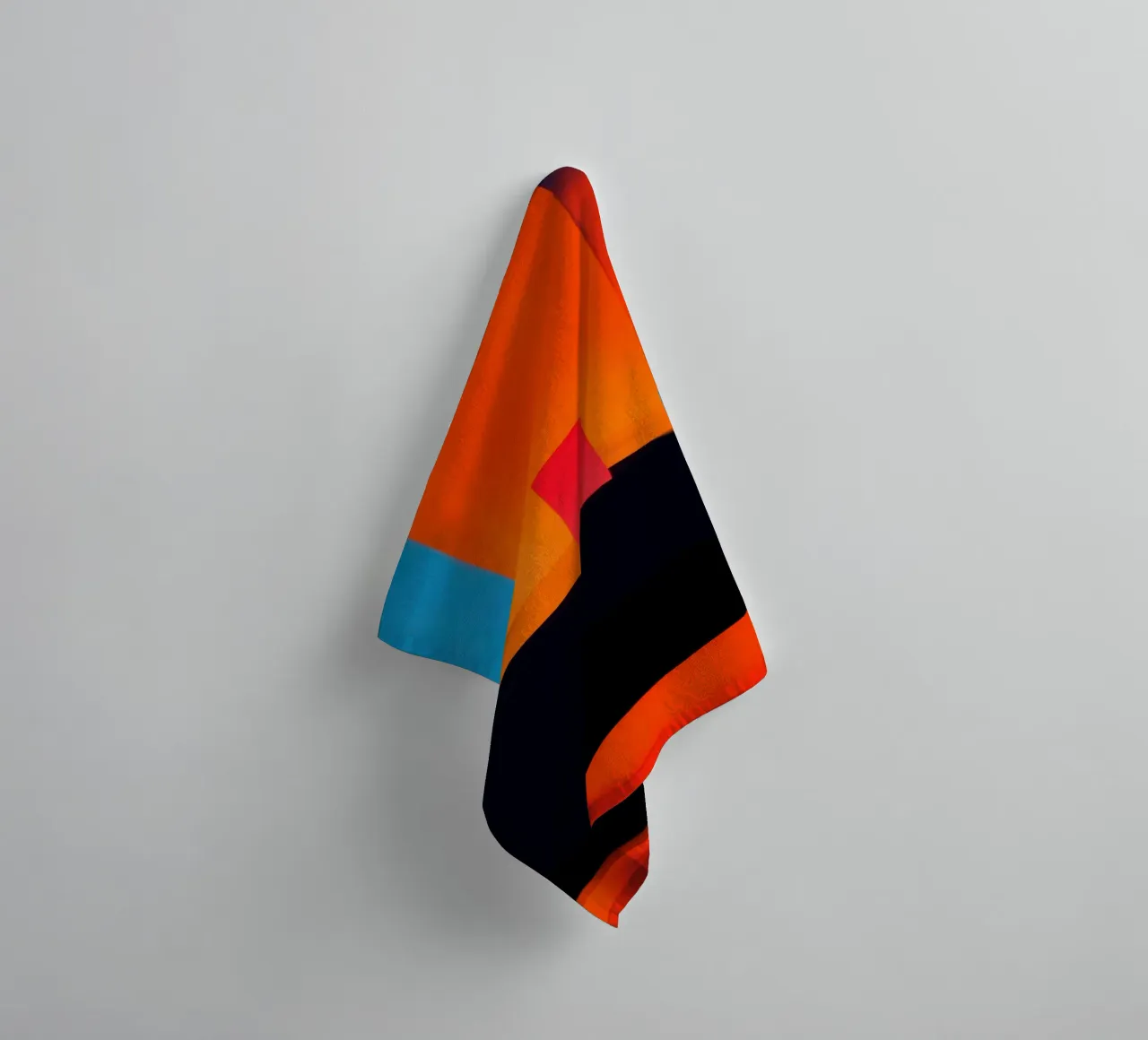 The Red Square | Abstract Canvas Painting towel by Autofocus