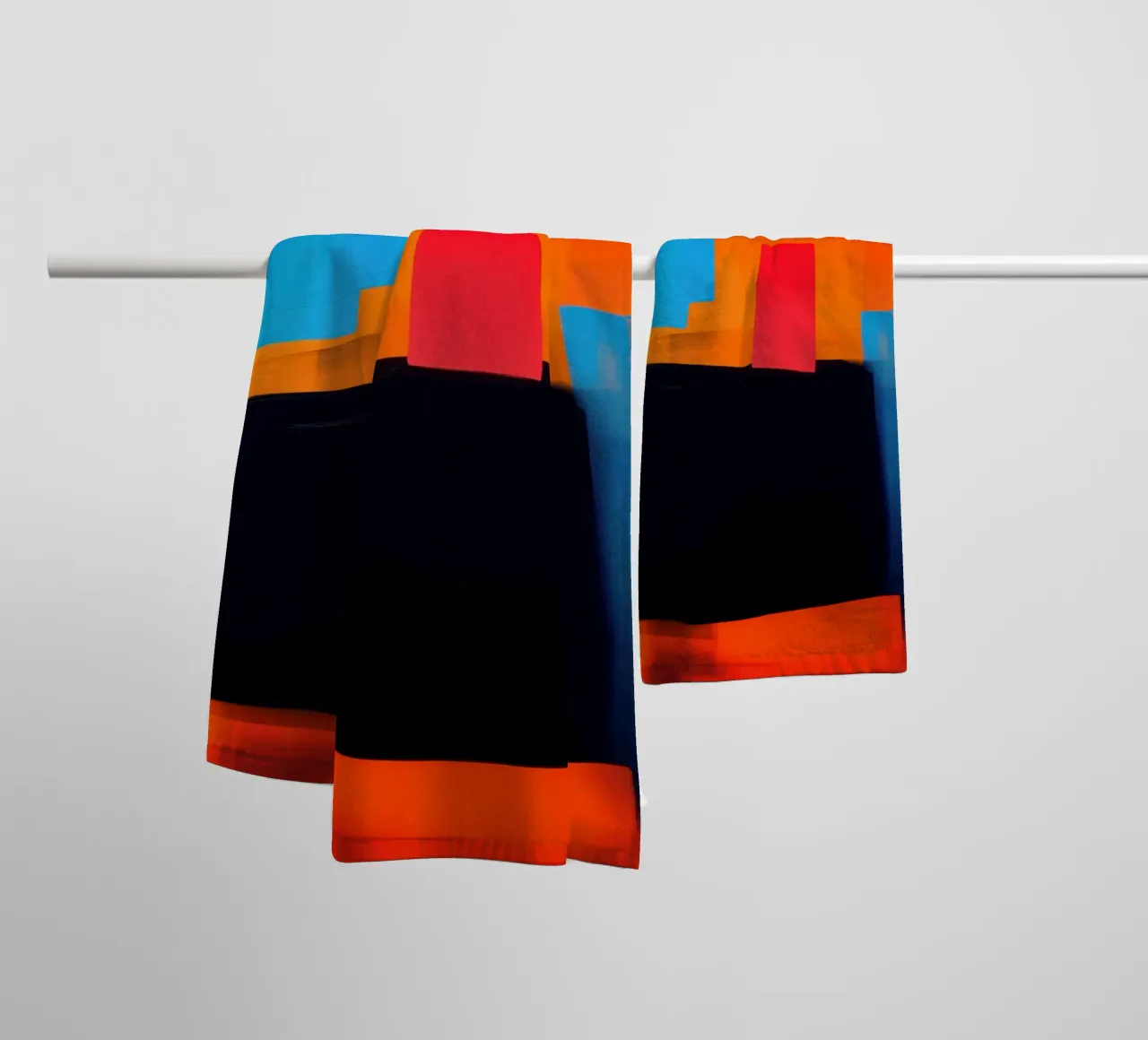 The Red Square | Abstract Canvas Painting towel by Autofocus