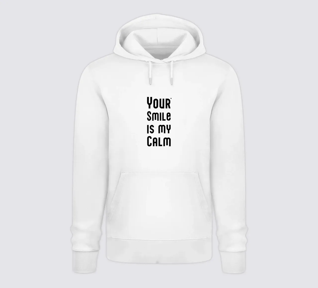 Your smile is my calm felpa con cappuccio da typolover