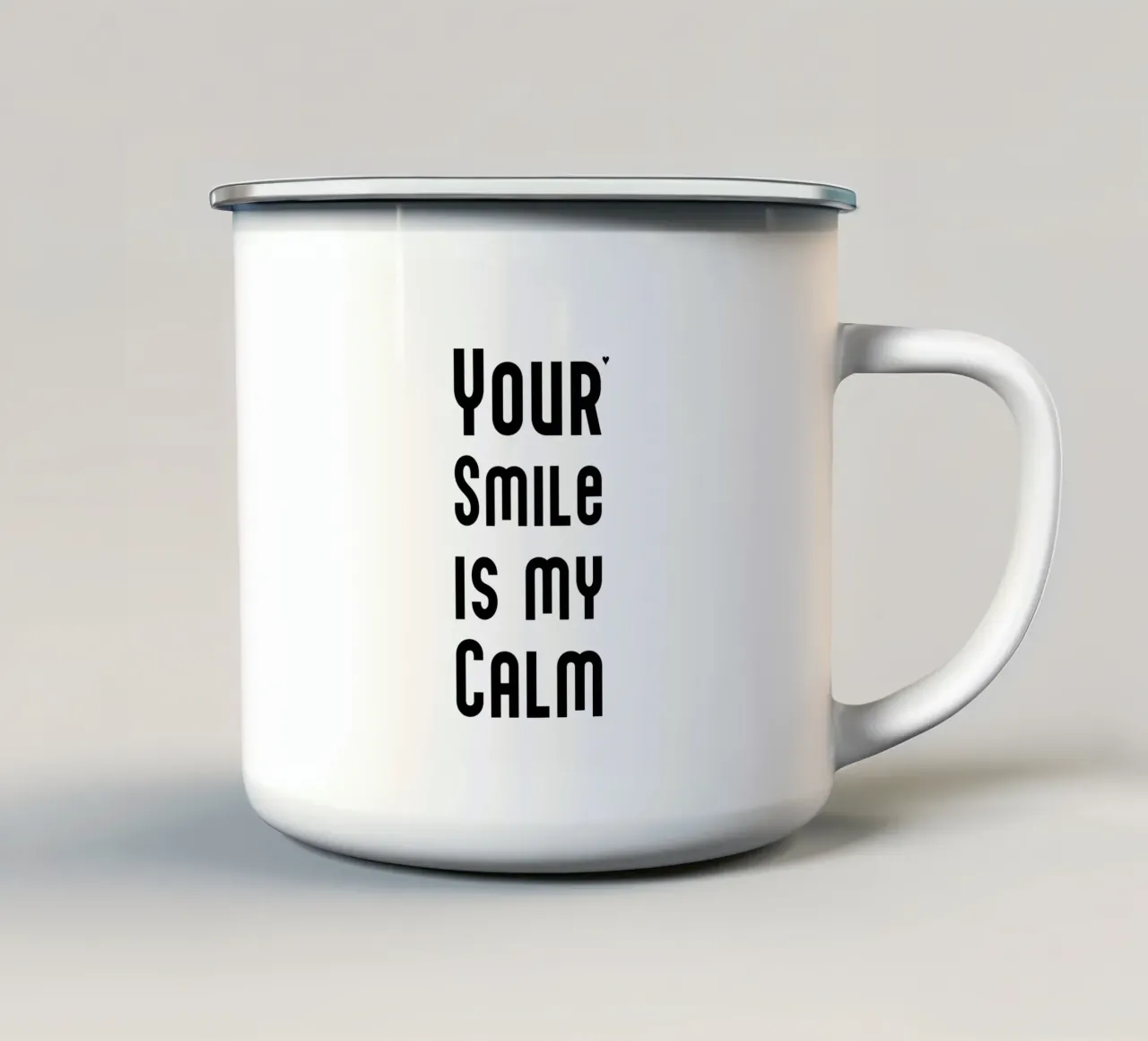 Your smile is my calm tazza in smalto da typolover