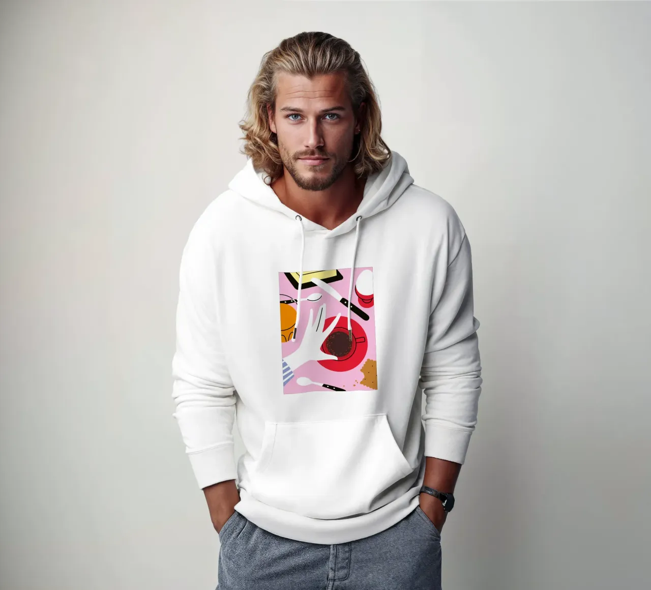 Break Slow felpa con cappuccio da Tamsen Design