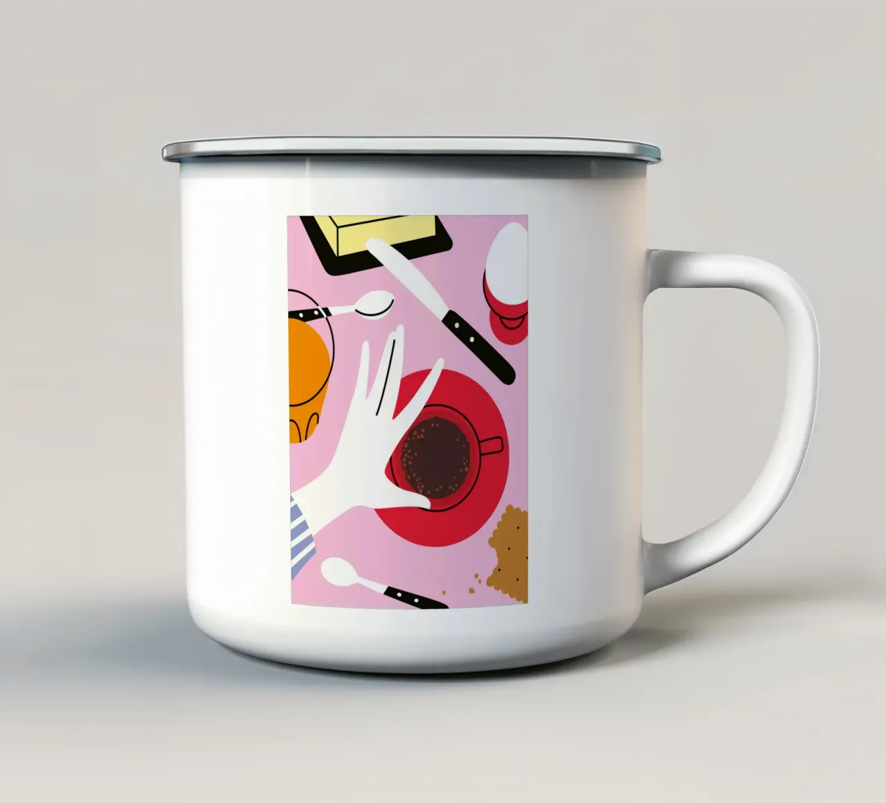 Break Slow tazza in smalto da Tamsen Design