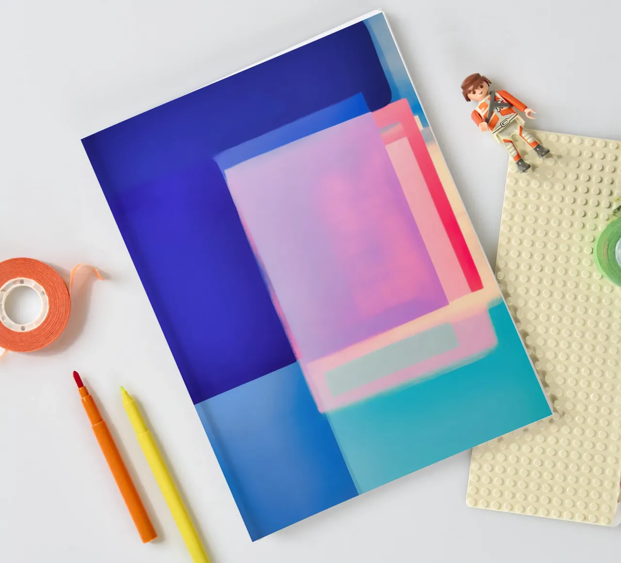 Maritime dawn | Mediterranean colour fields on canvas notebook by Autofocus