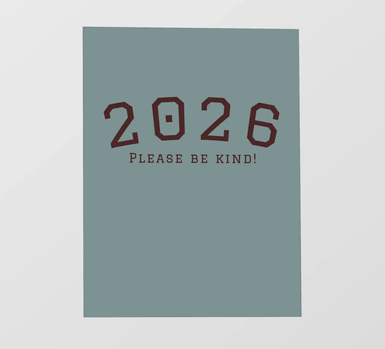 2026 Please Be Kind telo in pvc da DesigndN