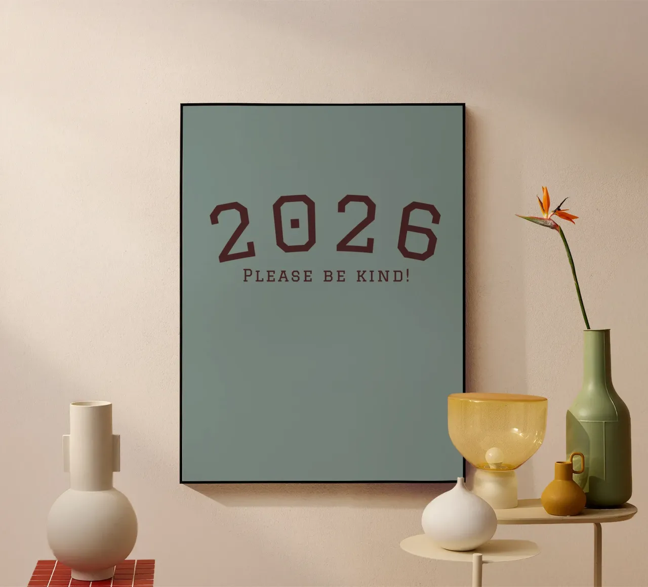 2026 Please Be Kind plexiglass da DesigndN