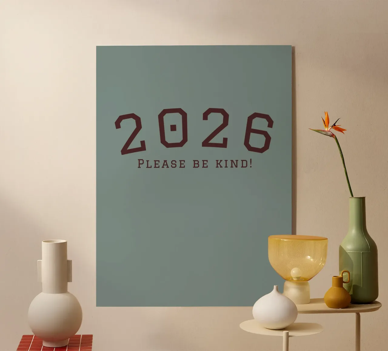 2026 Please Be Kind plexiglass da DesigndN