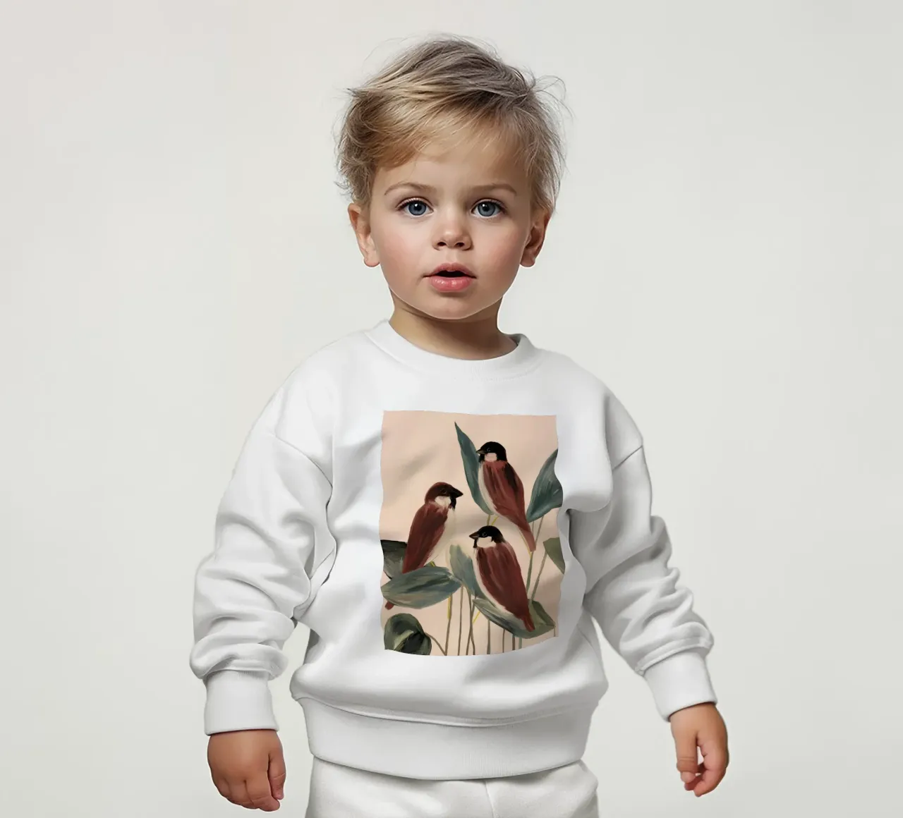 Tre passeri felpa neonato da M.A.Z.U.N.