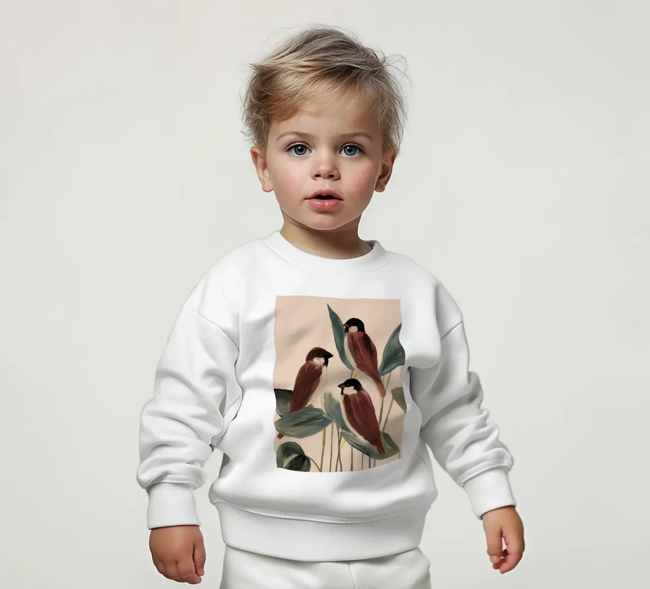 Tre passeri felpa neonato da M.A.Z.U.N.