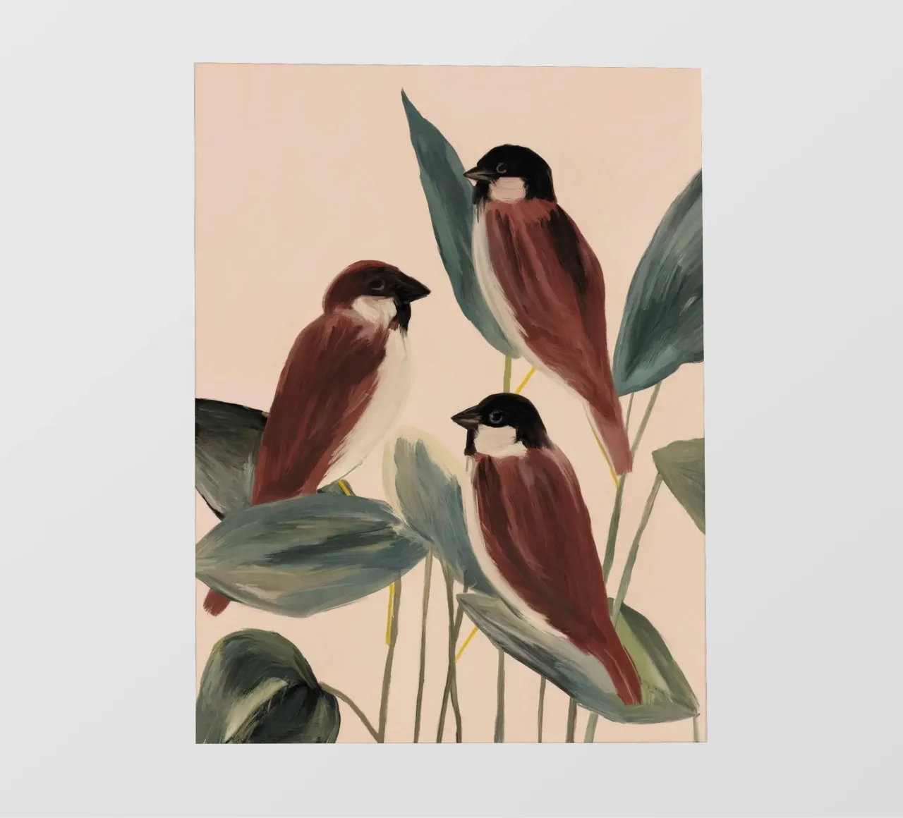 Drie mussen fotobehang van M.A.Z.U.N.