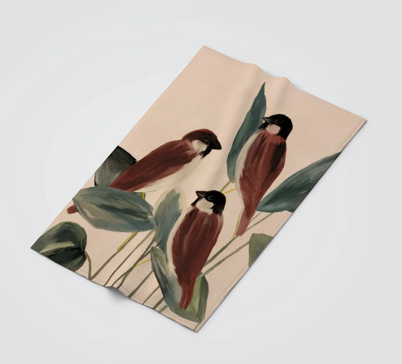 Three Sparrows coperta in pile da M.A.Z.U.N.